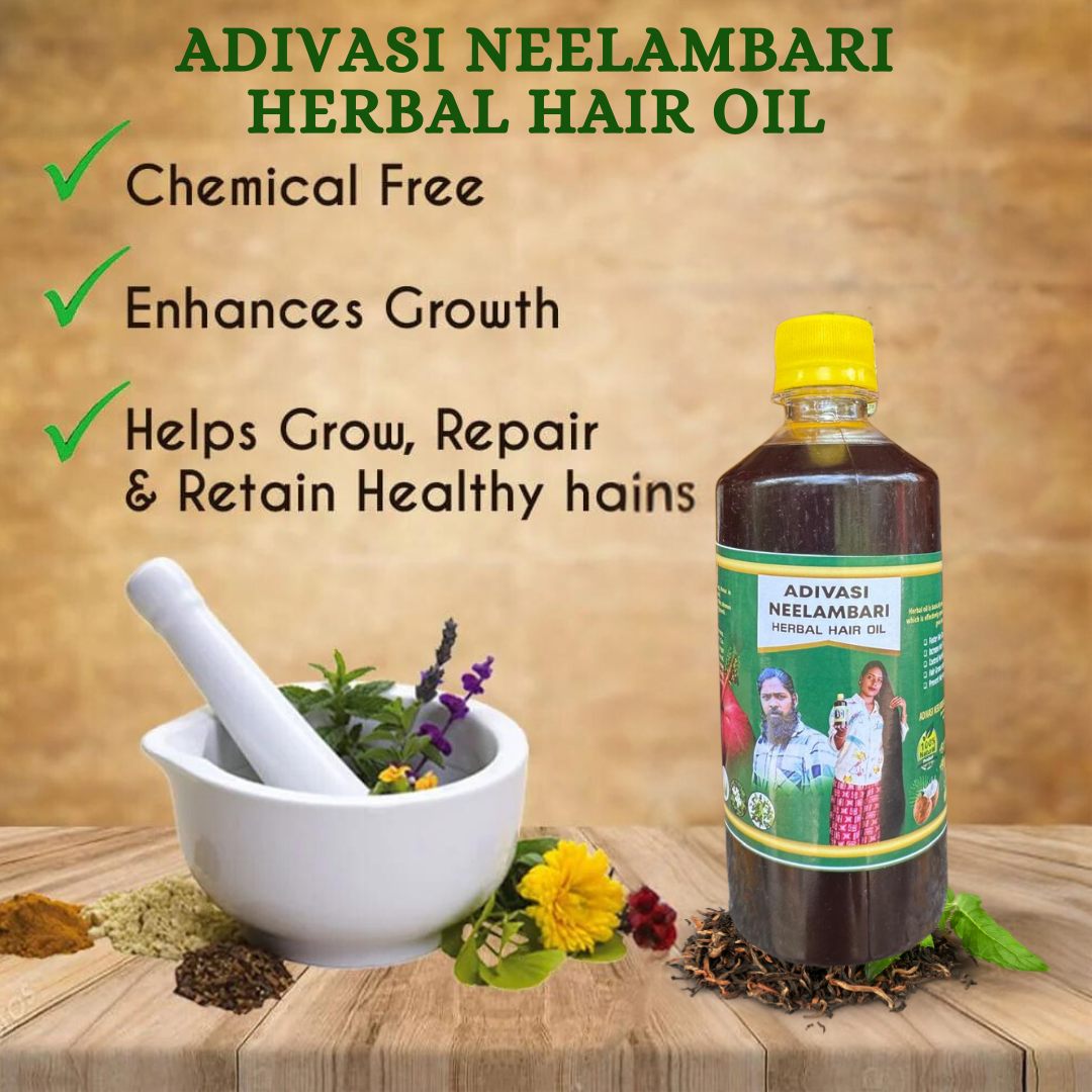 Adivasi Neelambari Herbal Hair Oil with (4.9 ⭐⭐⭐⭐⭐ 42,553k+ REVIEWS) Globally