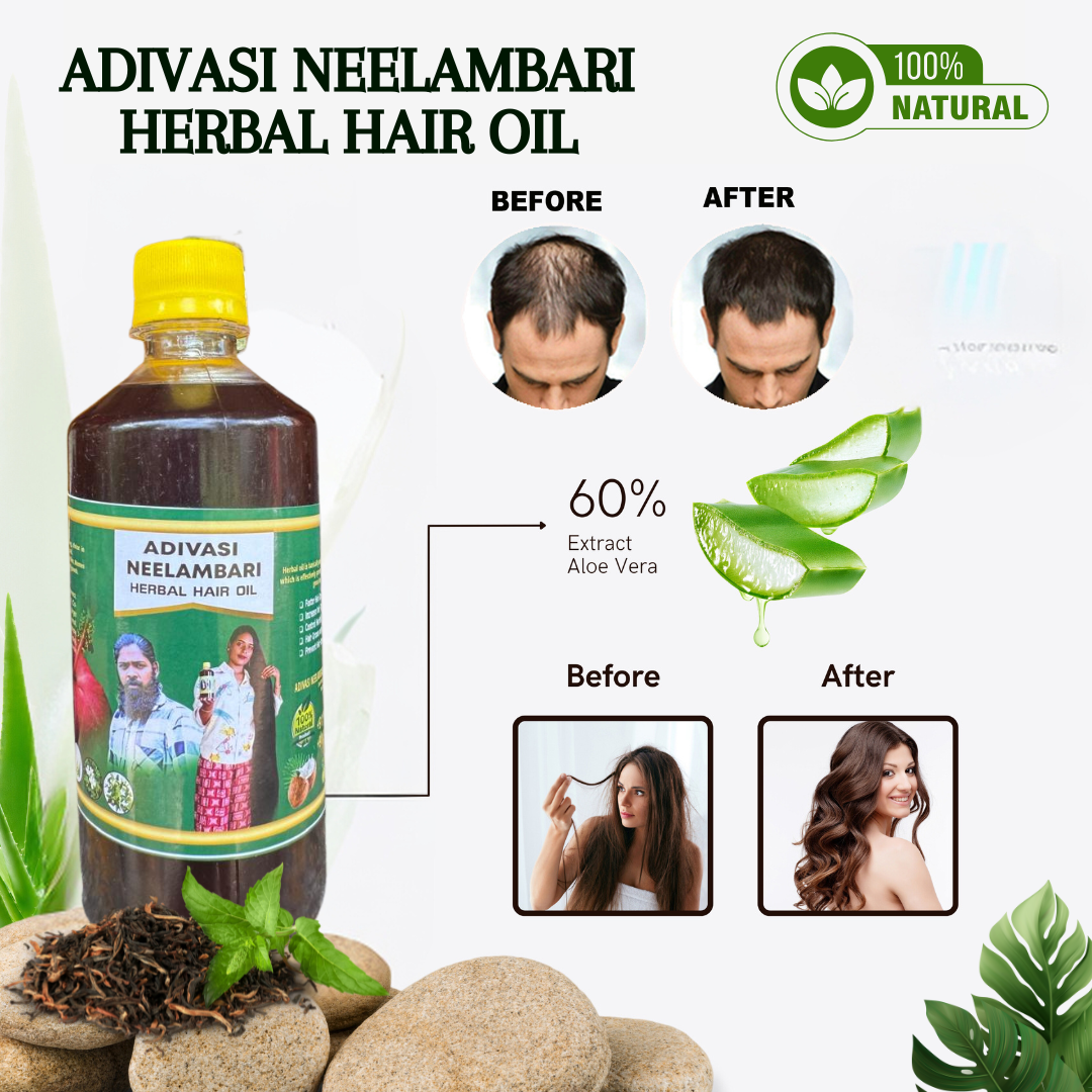 Adivasi Neelambari Herbal Hair Oil with (4.9 ⭐⭐⭐⭐⭐ 42,553k+ REVIEWS) Globally